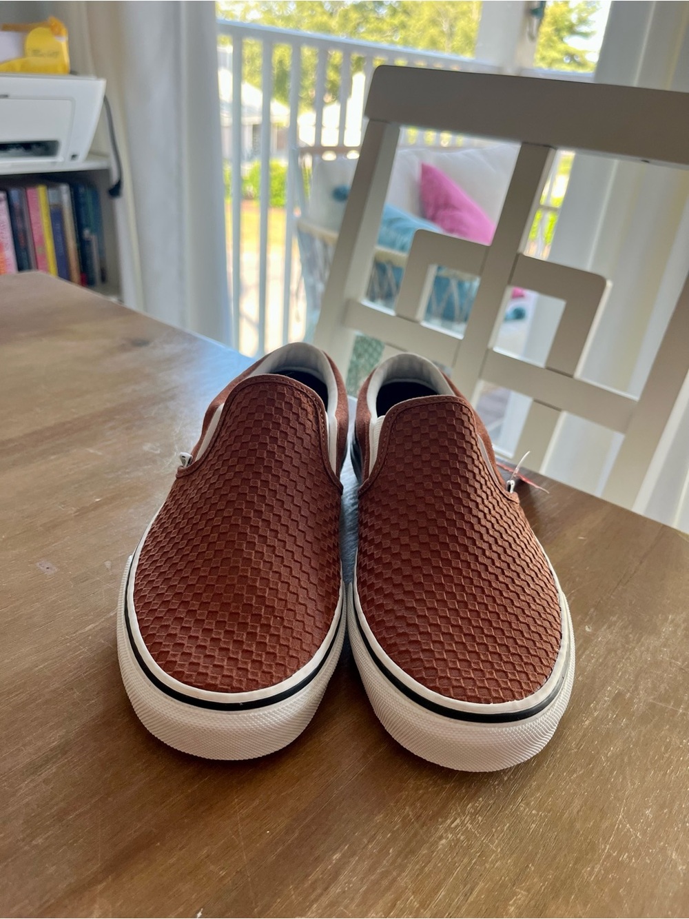 Vans Classic Slip-On Woven Suede Shoes Brown Women’s 8 - Picture 2 of 5